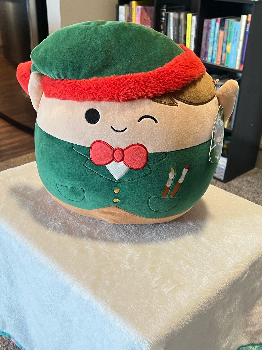 Squishmallows ‘Jangle’ Winking Workshop Elf Plush Pillow